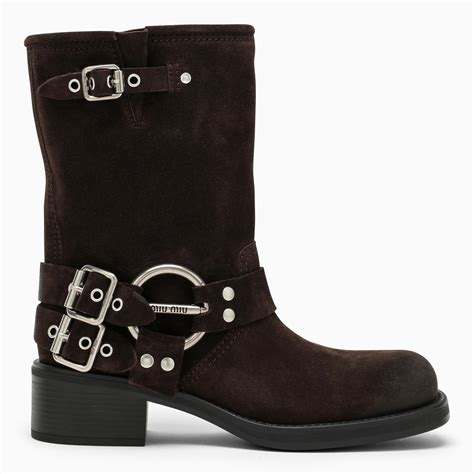 miu miu suede biker boots|suede biker boots.